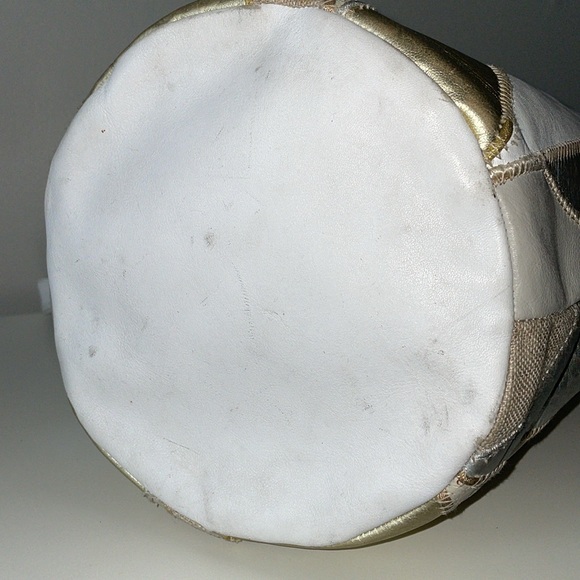 Brizzolari Leather Bucket Mixed Media Bag - Picture 5 of 8